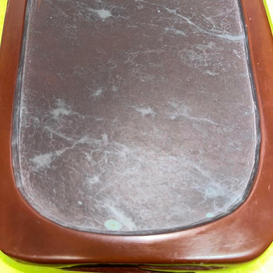 ⭕️岩手県　紫雲石硯　佐藤幸雄　新品美品　20cm超 未使用 ⭕️レアな岩手県紫雲石硯 名石 超大型硯 自然硯 佐藤